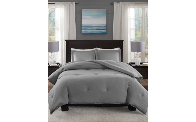  Essentials Clay 3-pc, Gray, Full/Queen