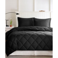 Madison Park Essentials Larkspur Reversible 3-Pc. King Comforter Set Bedding, Black