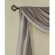  Harper 42″ x 216″ Solid Crushed Sheer Scarf Valance, Gray