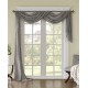  Harper 42″ x 216″ Solid Crushed Sheer Scarf Valance, Gray