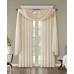  Harper Solid Crushed Window 2 Panel Cream, Cream, 84 X 84 inch