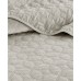  Harper Velvet 3-Piece King/California King Quilted Coverlet Set, Ivory