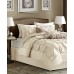  Laurel 7 Piece Comforter Set, Ivory, Ivory, King
