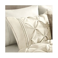Madison Park Laurel 7 Piece Comforter Set, Ivory, Ivory, King
