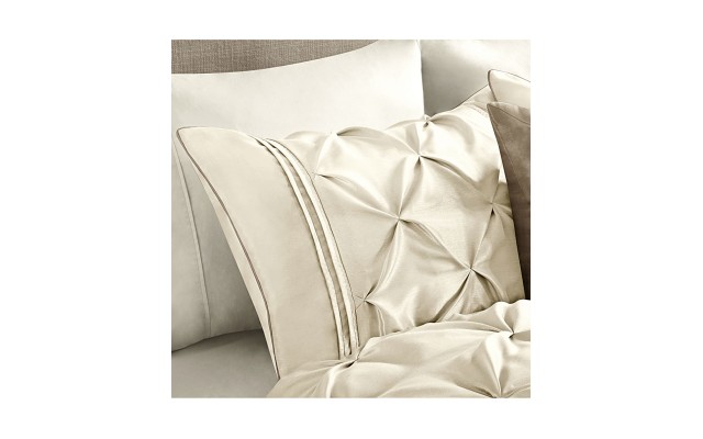  Laurel 7 Piece Comforter Set, Ivory, Ivory, King