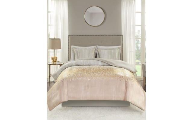  Midnight Garden 3 Piece King/California King Duvet Set, Beige