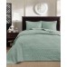  Quebec 3-Piece King Quilted Bedspread Set, Mint, King