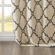  Saratoga 100″ x 84″ Fretwork-Print Grommet Patio Curtain Panel, Beige