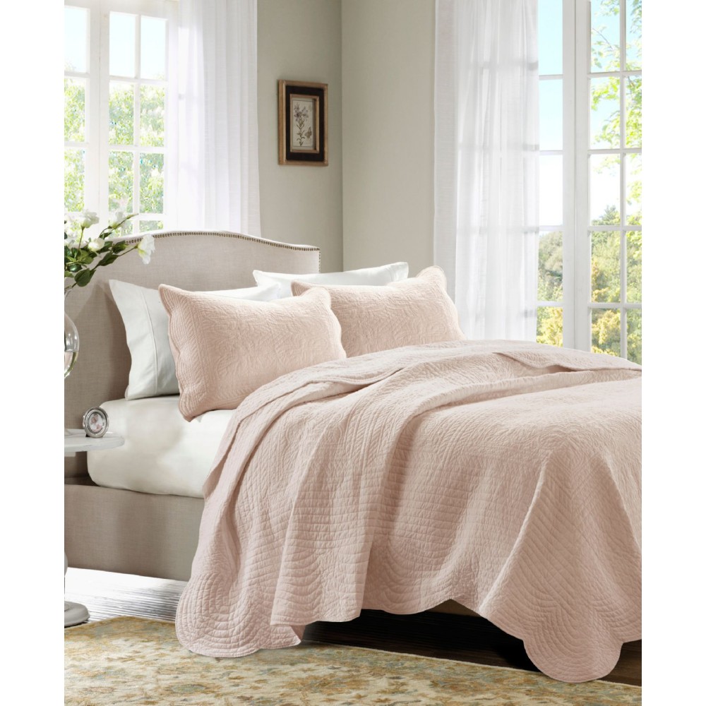 Madison Park Tuscany Pc Full Queen Coverlet Set Blush