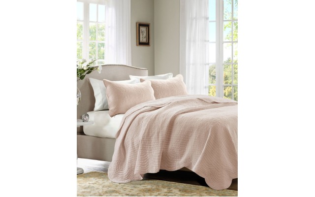  Tuscany 3-Pc. Full/Queen Coverlet Set, Blush