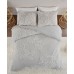  Veronica Full/Queen 3-Pc. Tufted Cotton Chenille Floral Duvet Cover Set, Gray