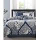  Vienna Cotton 7-Pc. Queen Comforter Set Bedding, Indigo