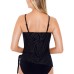  Gold Leaf Alex Side-Tie Tankini Top, 10, Black