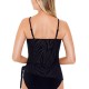  Gold Leaf Alex Side-Tie Tankini Top, 10, Black