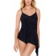  Gold Leaf Alex Side-Tie Tankini Top, 10, Black