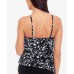  Splatter Alex Printed Underwire Tankini Top, 10, Black
