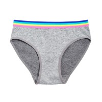 Maidenform Little & Big Girls Rainbow-Waist Seamless Hipster Underwear (Small, Gray)