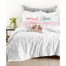 Martha Stewart Collection Chenille Dot 3-Pc. Full/Queen Comforter Set, White