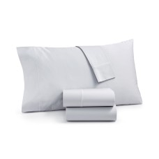 Martha Stewart Collection Organic 300 Thread Count GOTS Certified 2 standard pillowcases, Grey