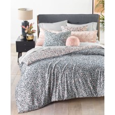 Martha Stewart Collection Reversible 3-Pc. Cheetah-Print Full/Queen Comforter Set, Grey