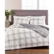 Martha Stewart Collection Tufted Plaid Quilted Standard Sham, 20×26, Grey