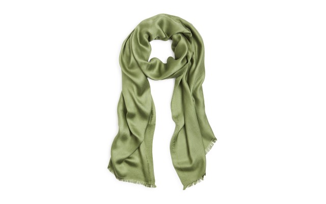  Upupa Solid Silk Scarf, Green