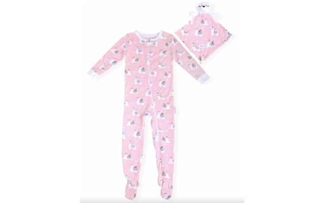 Max ; Olivia Baby Girls Llama Print Coverall with Blankie Baby, pink, Pink, 12M