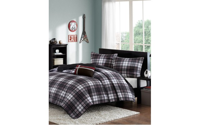 Mi Zone Harley 3-Pc. Twin/Twin XL Coverlet Set, Black