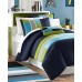 Mi Zone Pipeline 4-Pc. Reversible Full/Queen Comforter Set, Navy