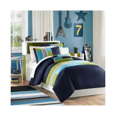 Mi Zone Pipeline 4-Pc. Reversible Full/Queen Comforter Set, Navy