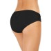 Michael Kors Shirred Bikini Bottoms, Large, Black