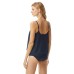  Layered Underwire Tankini Top Women’s Swimsuit, Navy, X-Small