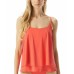  Layered Underwire Tankini Top Women’s Swimsuit, Navy, X-Small