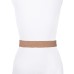 Michael  Logo Buckle Stretch Belt – Brown, L/XL