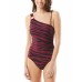 MICHAEL  One-Shoulder One-Piece Swimsuit, Ruby, 6