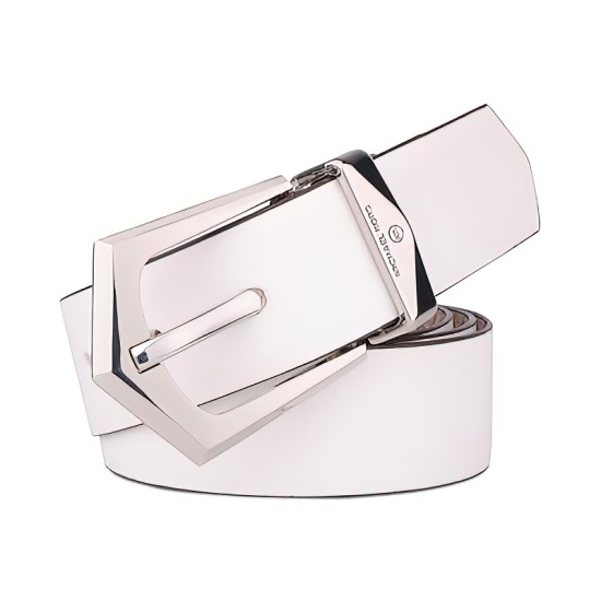 Michael  Reversible Leather Belt – White, Large