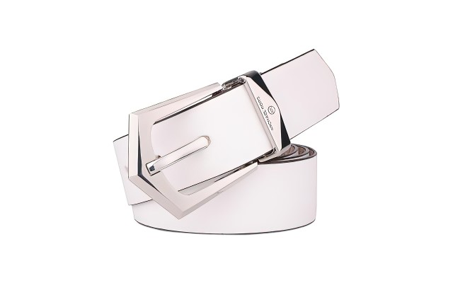 Michael  Reversible Leather Belt – White, Medium