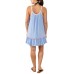  Juniors’ Adjustable Pom-Pom-Trim Cover-Up, X-Small, Blue
