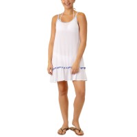 Miken Juniors’ Adjustable Pom-Pom-Trim Cover-Up, X-Large, White