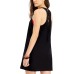  Juniors Graphic-Print Cotton Cover-Up Dress, Black, S