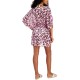  Juniors’ Leopard-Print Smocked-Waist Cover-Up, X-Small, Pink