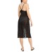  Juniors’ Lurex Animal-Print Midi Cover-Up Dress, Black, X-Small