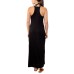  Juniors’ Racerback Maxi Cover-Up, X-Large, Black