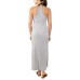  Juniors’ Racerback Maxi Cover-Up, Grey, S