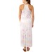  Juniors’ V-Neck Maxi Cover-Up Dress, Small, Light Pink