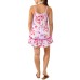  Juniors’ Printed Tiered Pom-Pom Cover-Up, Multicolor, MULTI/COLOR, Large