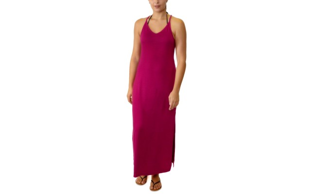  Juniors’ Racerback Maxi Cover-Up, Dark Purple, X-Large