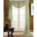 Miller Curtains Preston 48″ x 216″ Sheer Scarf Valance, Taupe