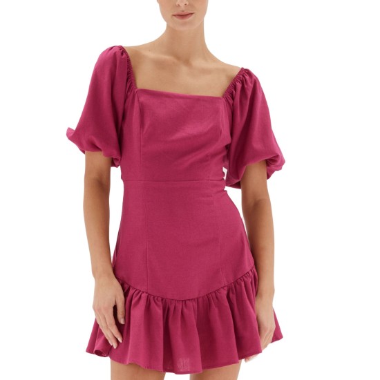  Freshwater Ruffled Tie-Back Dress, Orchid, Large