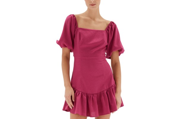  Freshwater Ruffled Tie-Back Dress, Orchid, Large